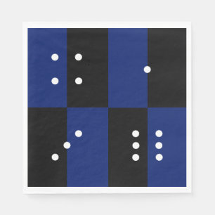 Dice polka dot pattern /black napkins