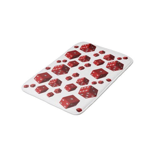 Dice red shower mat bathroom for him
