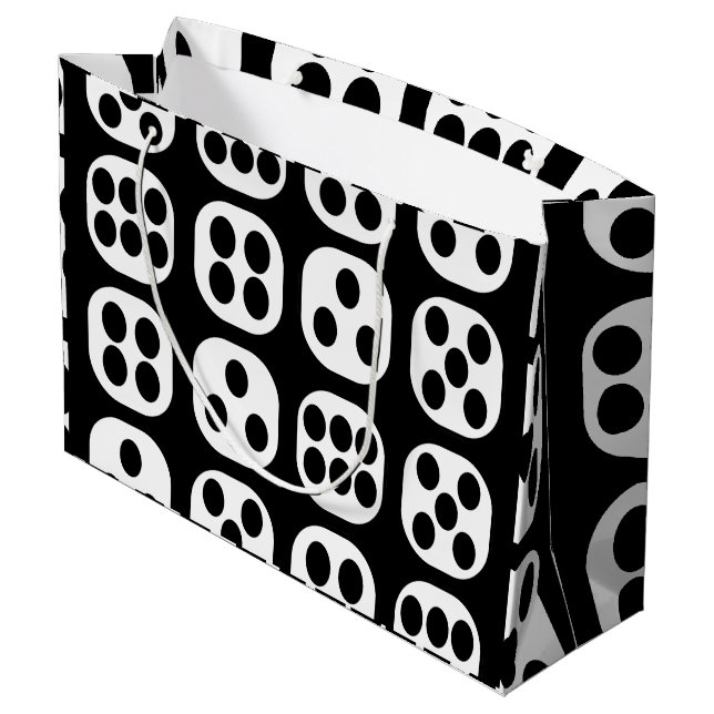 Dice Roll Birthday Party Large Gift Bag (Back Angled)