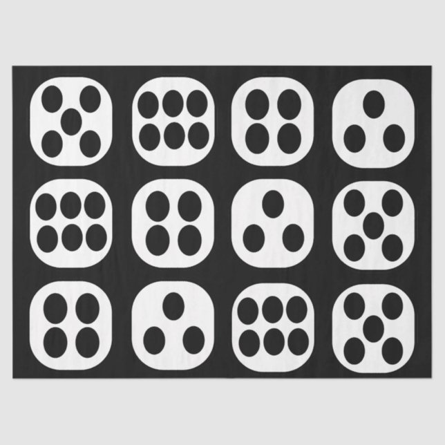 Dice Roll Birthday Party Tissue Paper (Front)