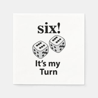 Dice Rolling Six It's My Turn Roll Dice Party