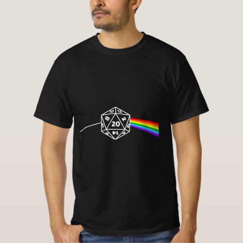 Dice Side of the Moon D20 Prism RPG Board Game Ner T_Shirt