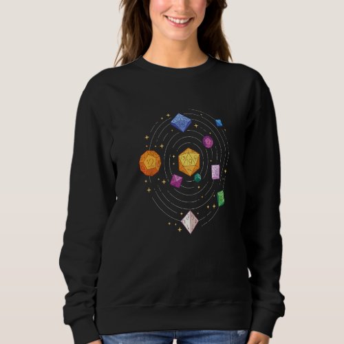 Dice Solar System Polyhedral Sweatshirt