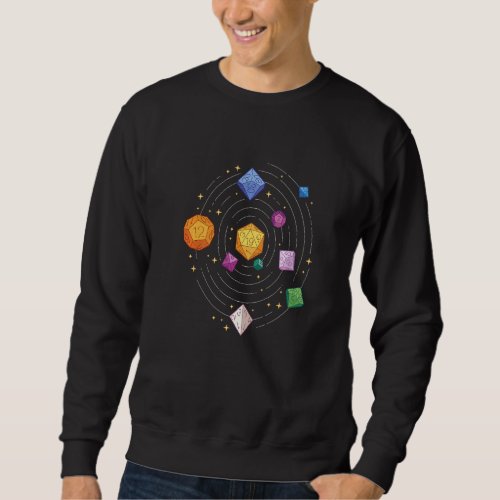 Dice Solar System Polyhedral Sweatshirt