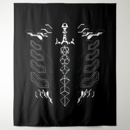 Dice Sword of the Fighter Mech Tabletop RPG Tapestry