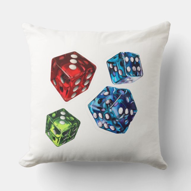 Dice Throw Pillow (Front)