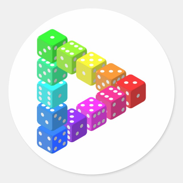 Dice Triangle Stickers (Front)