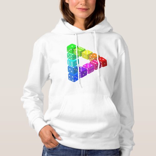 Dice Triangle Womens Hoodie