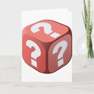 Dice With Question Marks Greeting Cards