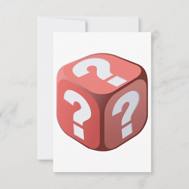 Dice With Question Marks Invitations (Front)
