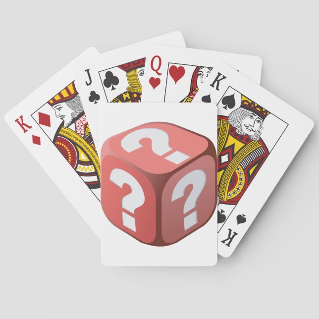 Dice With Question Marks Playing Cards (Back)