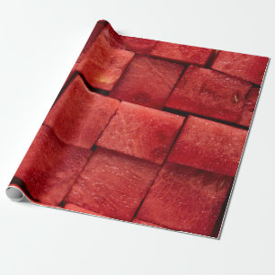 Diced watermelon wrapping paper