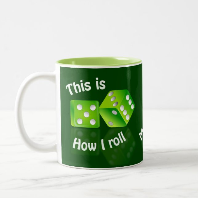 DICES custom name gambler mugs (Left)