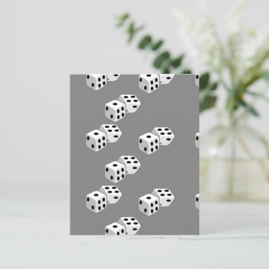 Dices on grey pattern (Standing Front)