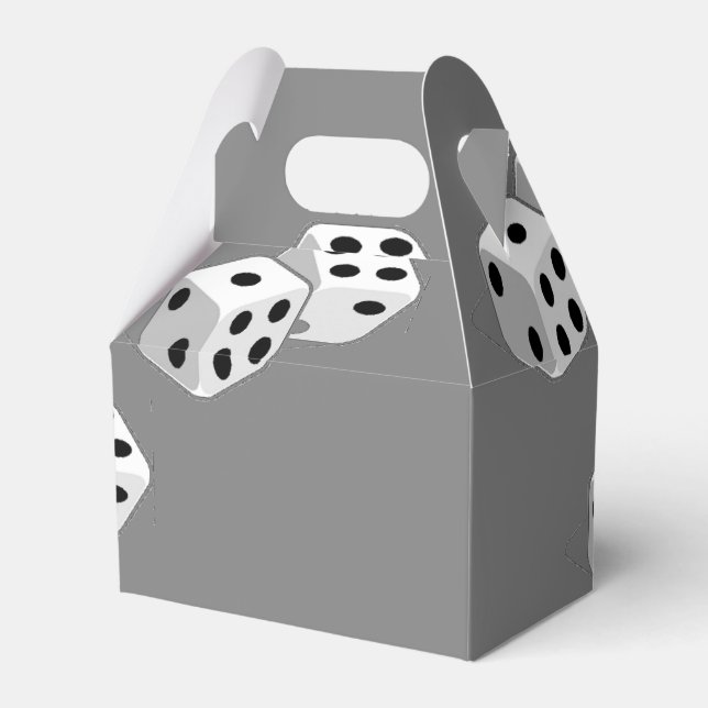 Dices on grey pattern favor boxes (Front Side)