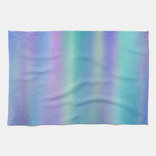 Dichroic Glass Rainbow Colors Art Kitchen Towel