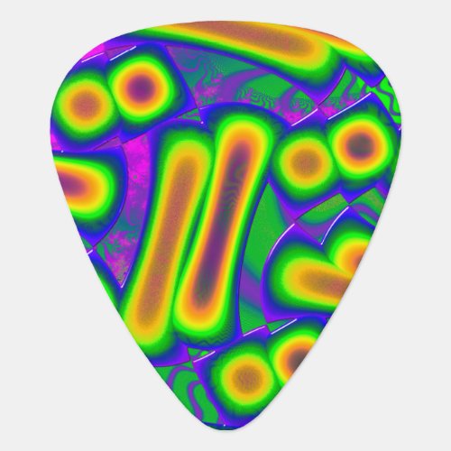 Dichroic Psychedelic Fused Glass Guitar Pick