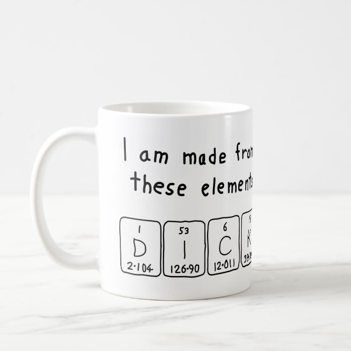 Dick periodic table name mug