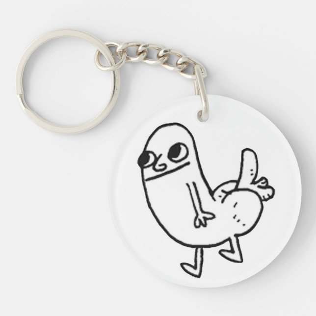 Dickbutt keychain (double-sided) (Front)