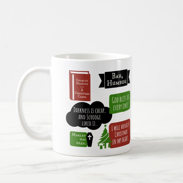 Dickens A Christmas Carol Personalized Scrooge Coffee Mug (Left)