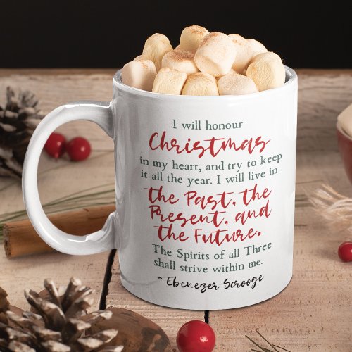 Dickens A Christmas Carol Scrooge Quote Victorian Coffee Mug
