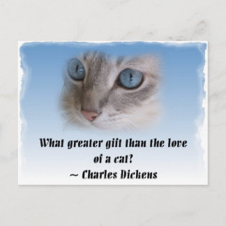 Dickens Cat Postcard