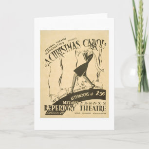 Dickens Christmas Carol 1938 WPA Holiday Card