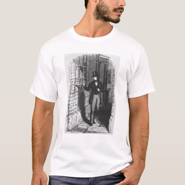 Dickens placing his first literary T-Shirt (Front)