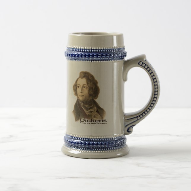 Dickens (sepia) beer stein (Right)