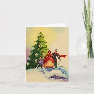 Dickens style Christmas illustration Card