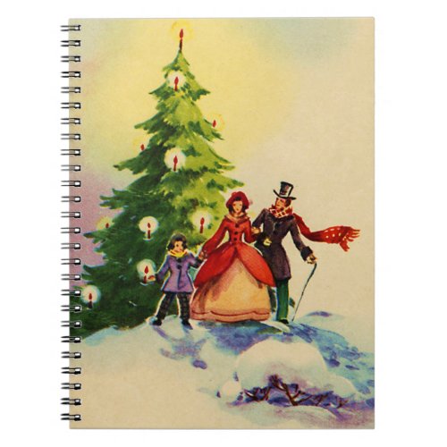 Dickens style Christmas illustration Notebook