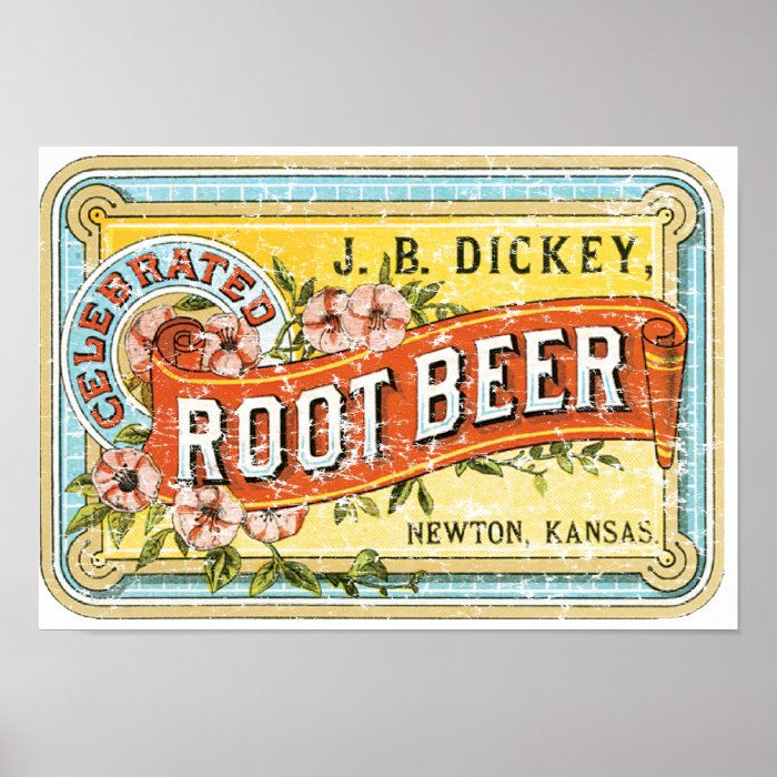 Dickey Root Beer 1899   distressed Posters