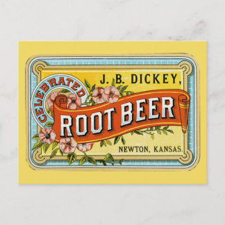 Dickey's Vintage Root Beer Ad Postcard