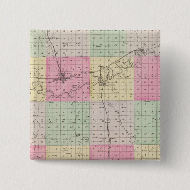Dickinson County, Kansas Button (Front)