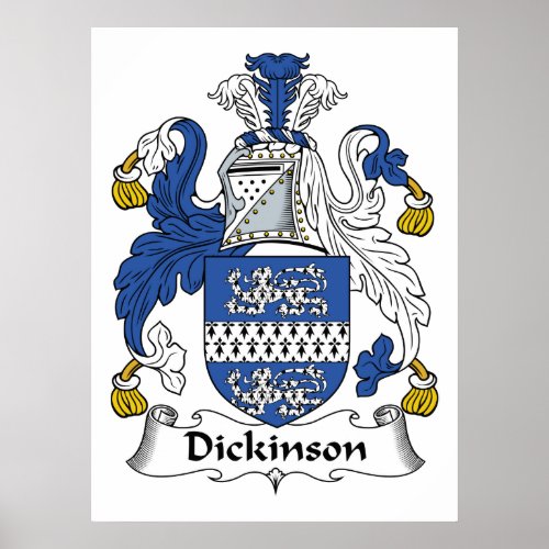 Dickinson Family Crest Poster