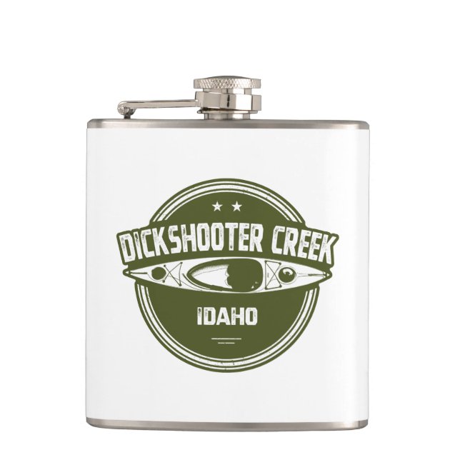 Dickshooter Creek Idaho Kayaking Flask (Front)