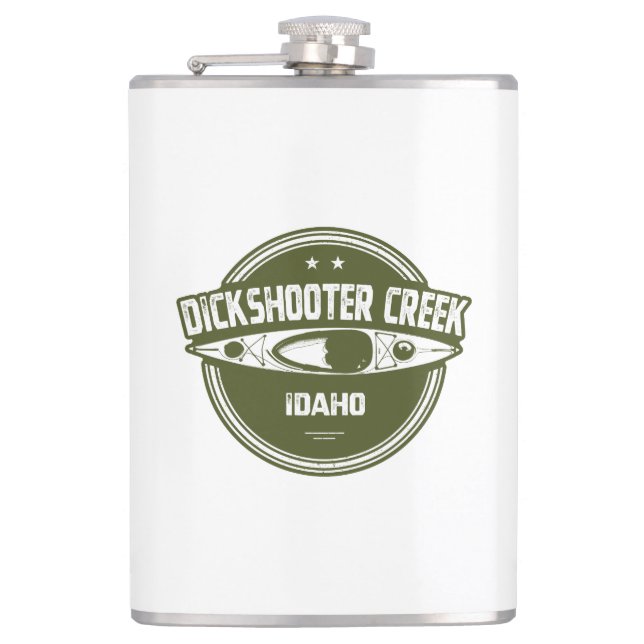 Dickshooter Creek Idaho Kayaking Flask (Front)