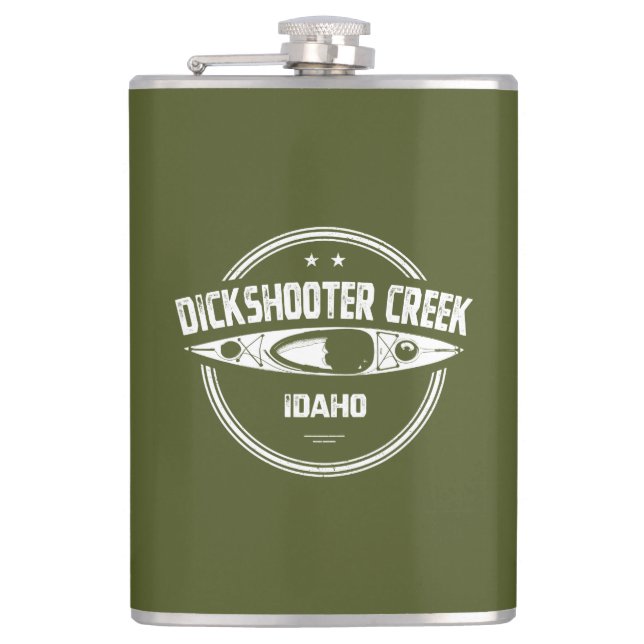Dickshooter Creek Idaho Kayaking Flask (Front)