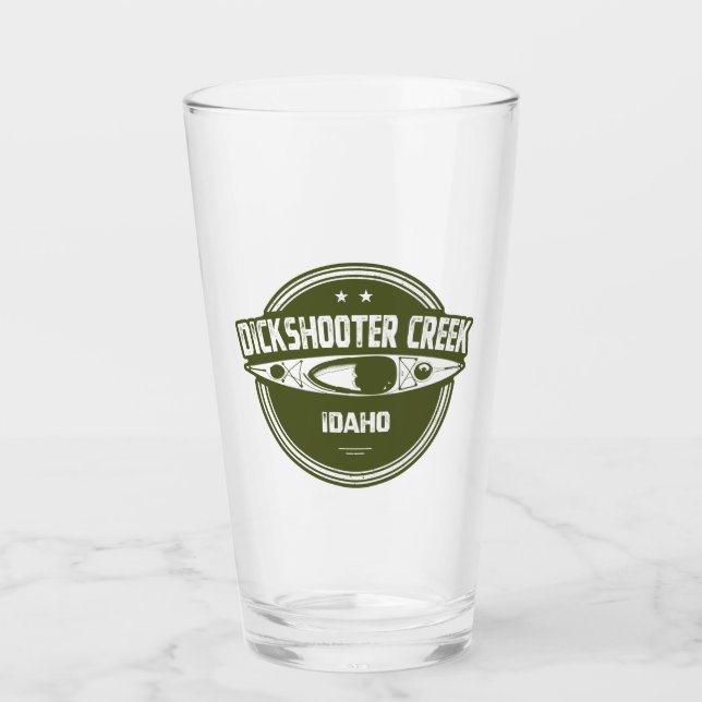 Dickshooter Creek Idaho Kayaking Glass (Front)