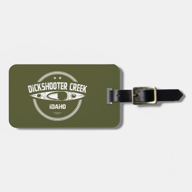 Dickshooter Creek Idaho Kayaking Luggage Tag (Front Horizontal)