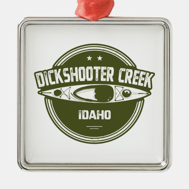 Dickshooter Creek Idaho Kayaking Metal Ornament (Front)