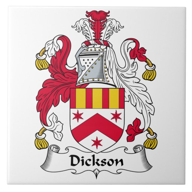 Dickson Family Crest Ceramic Tile (Front)