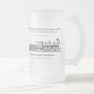 Dickson Switching Locomotive 1886 Frosted Glass Beer Mug