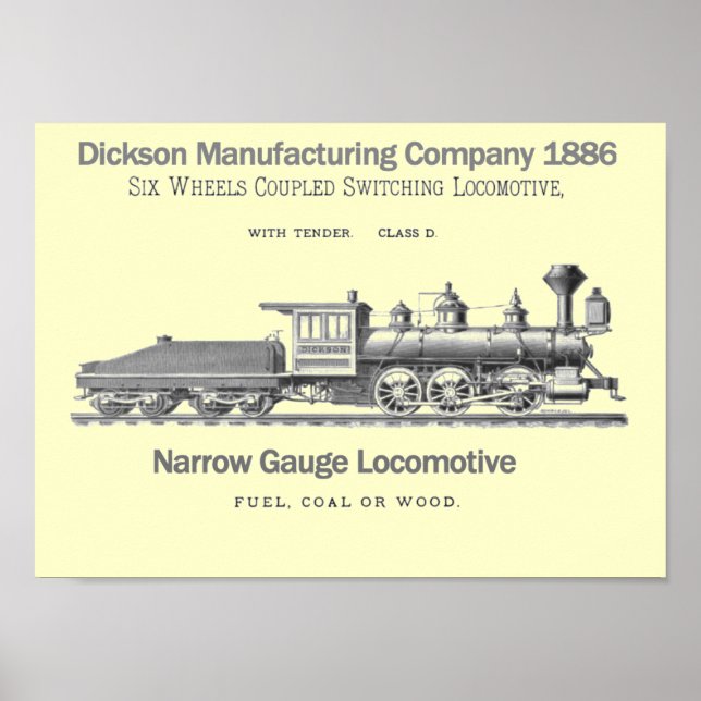 Dickson Switching Locomotive 1886 Poster (Front)