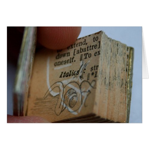 DicofrAngle Miniature Book cut down Drawing Card