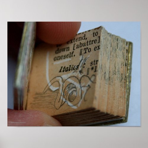 DicofrAngle Miniature Book cut down Drawing Poster