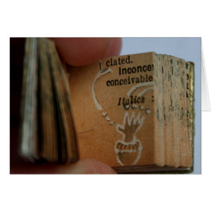 DicofrAngle Miniature Book Hand Drawing Card