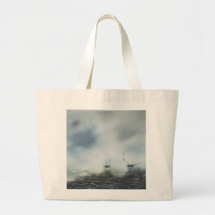 Dicovery a clearing in the sea mist Captain Large Tote Bag