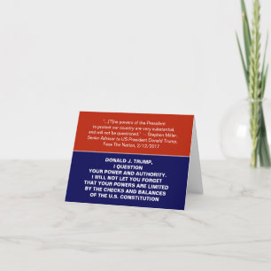 Dictator Anti-Trump Checks and Balances Resist Card
