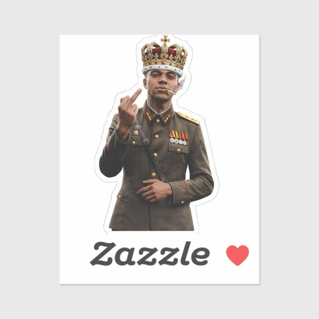 Dictator Mbappe Middle Finger ,mbappe dictator mem Sticker (Sheet)